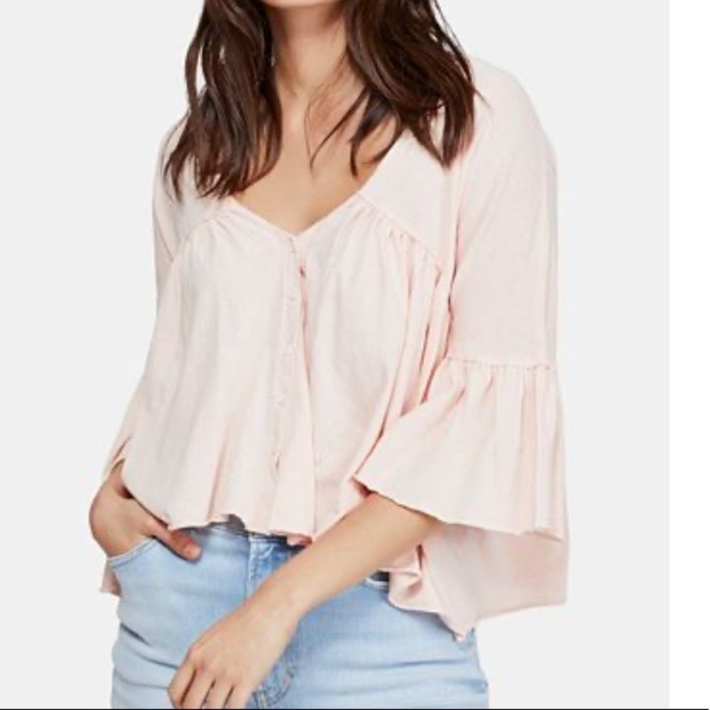 NWT Free People Sweet Little Cropped Blouse‎